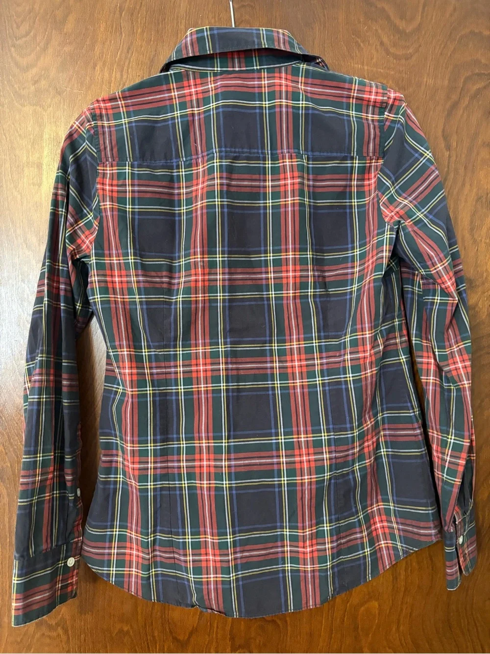 J. Crew Navy Plaid Fitted Button-Down Shirt - Picture 2 of 5